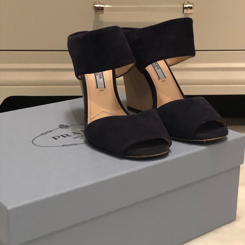 Prada Calzature Donna wedge sandal, wood heel